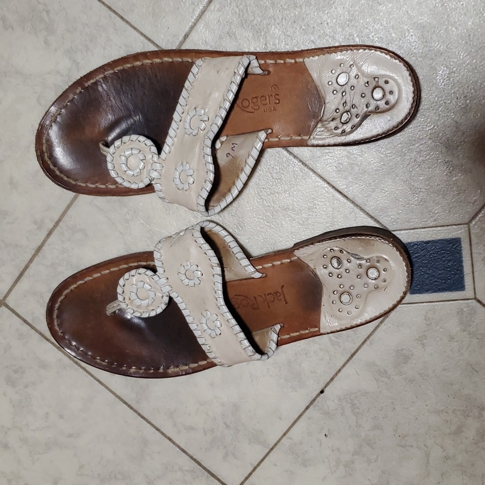 Jack Rogers cream sandles size 9.5